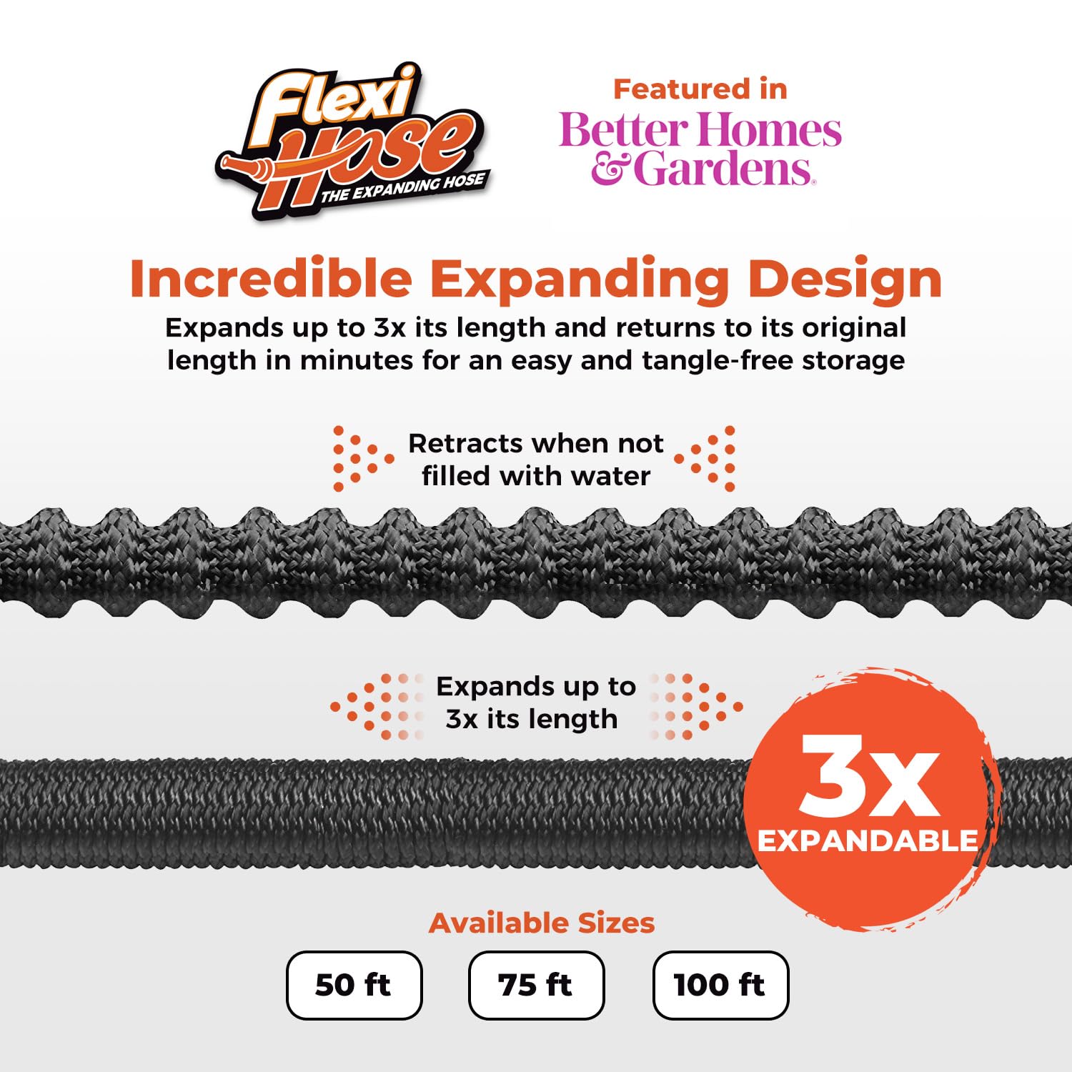 Flexi Hose lightweight design shown in garden setting