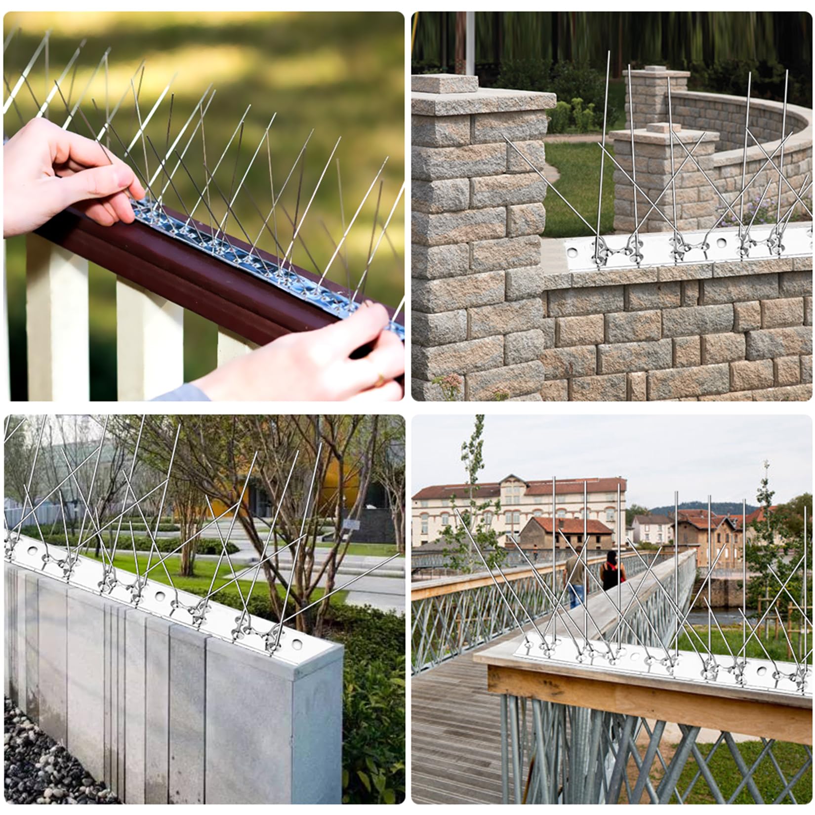 Flexibility of REMIAWY Bird Spikes on a curved surface
