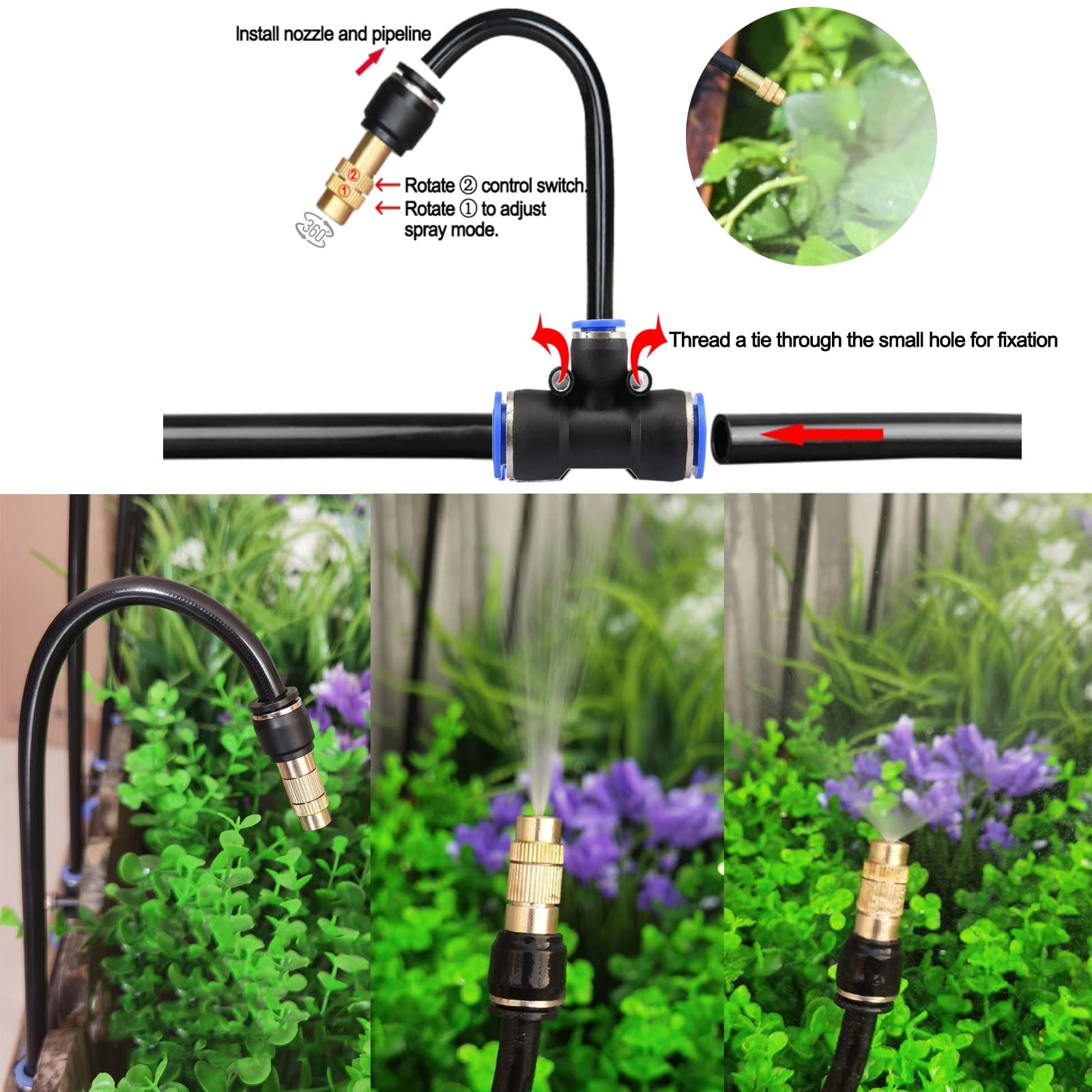 Flexible 360° nozzles of WCBMIRRI irrigation system