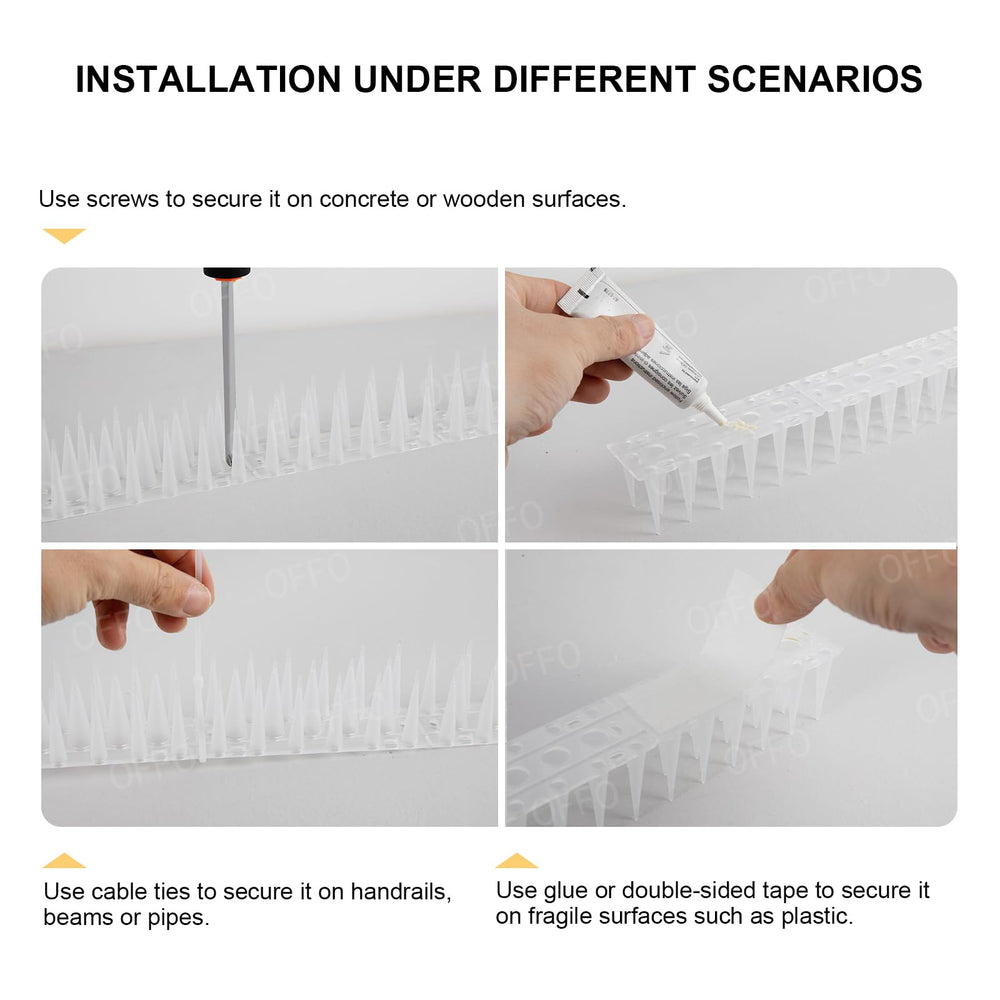 Flexible base of OFFO Bird Spikes for easy cutting