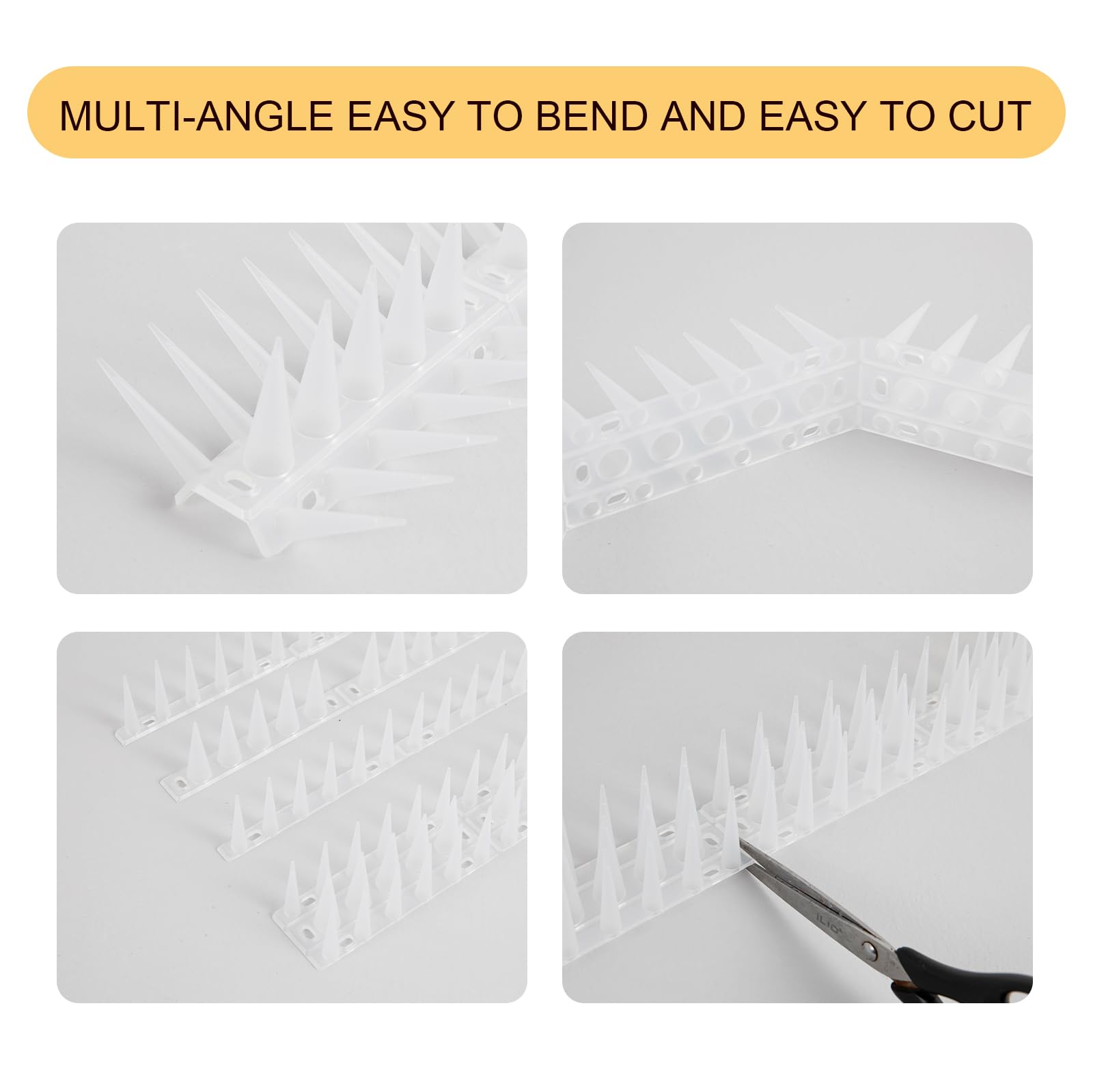 Flexible base of OFFO Bird Spikes for easy installation
