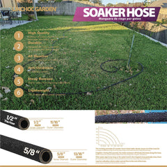 Flexible design of LINCHOC GARDEN 150FT Soaker Hose