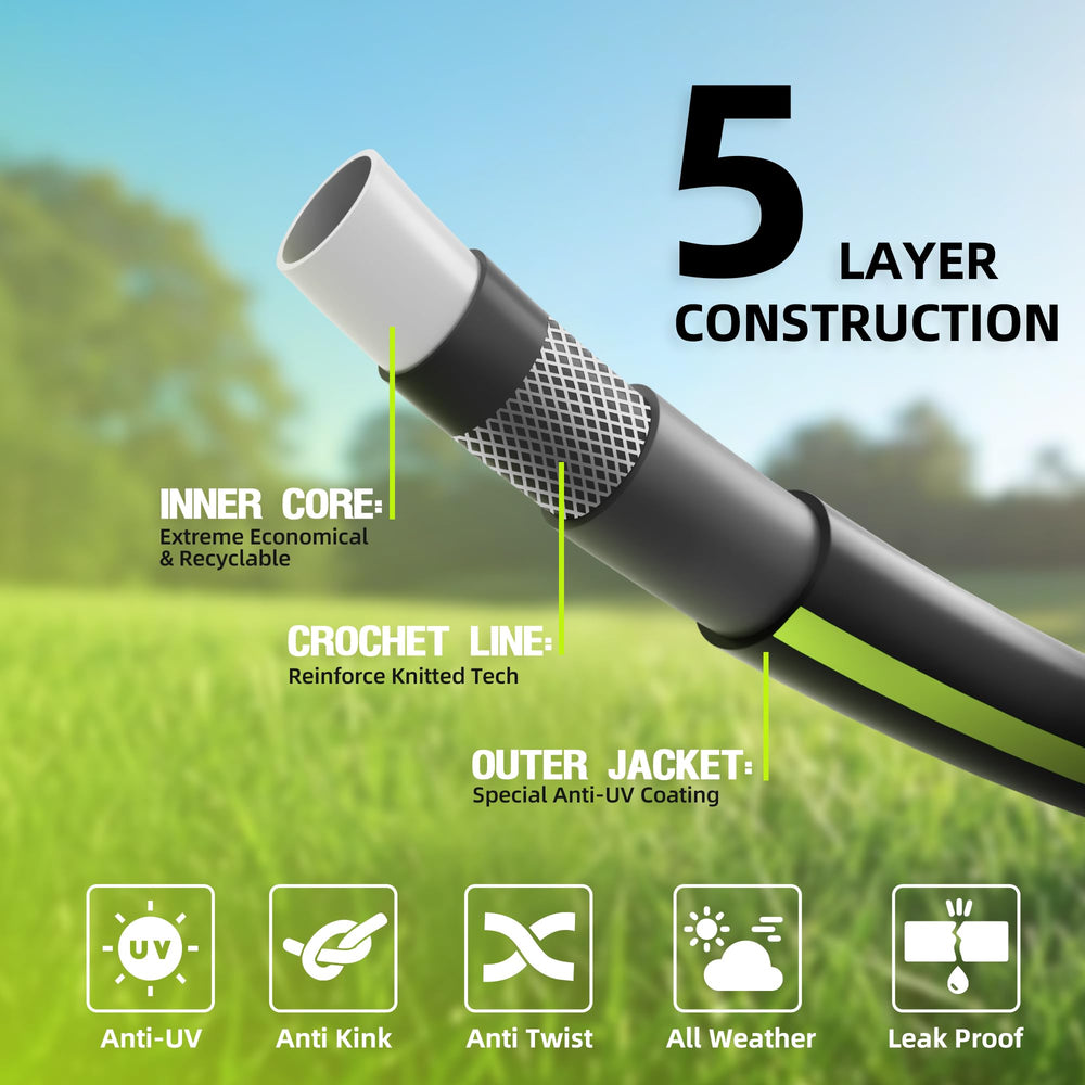 Flexible design of Worth 5/8 in. Garden Hose in use