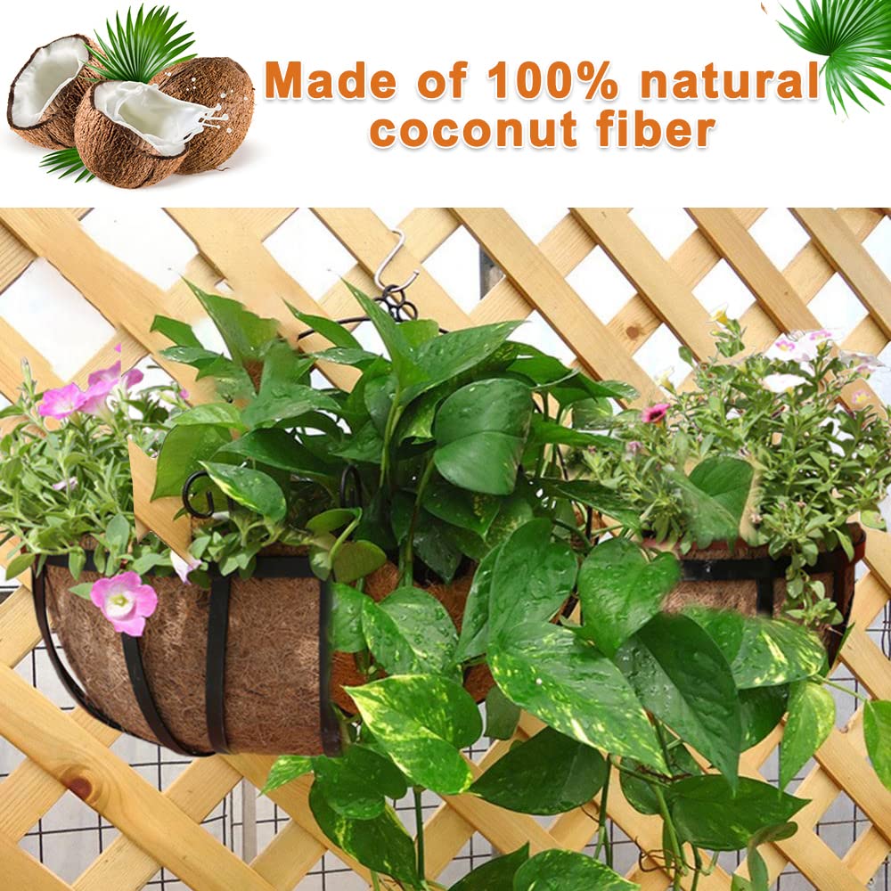 Flexible EROCK coco liner suitable for various planter sizes