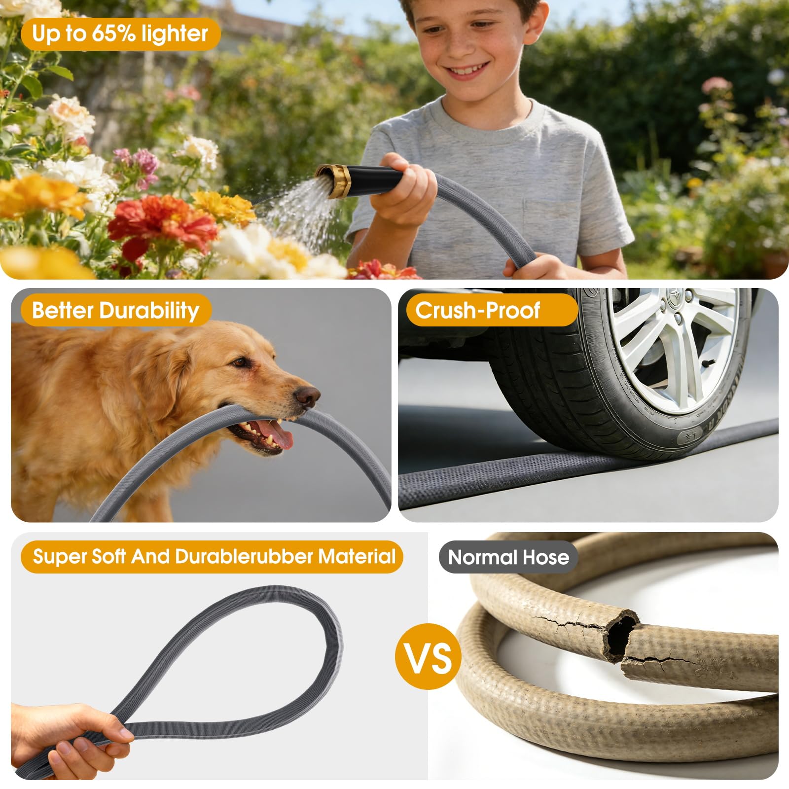 flexible garden hose coiled for storage