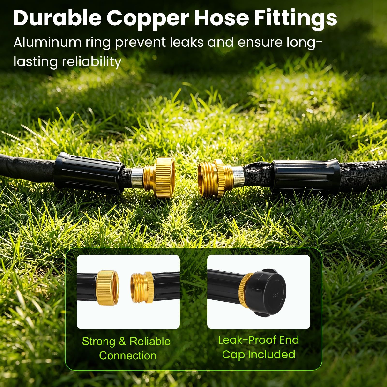 Flexible layout of Bluepro flat soaker hose in a landscape