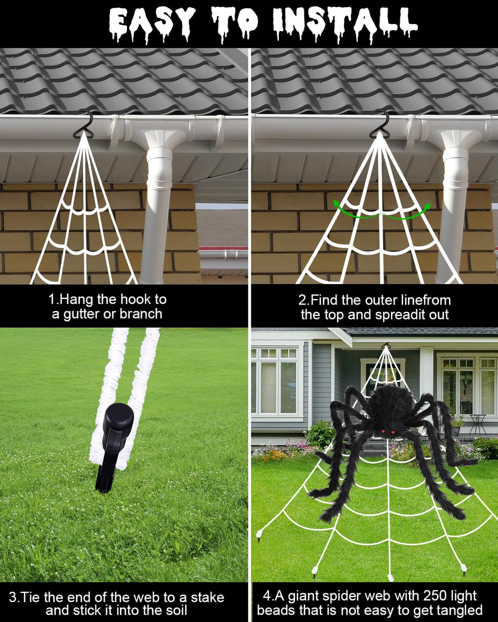 Flexible legs of the giant spider for posing