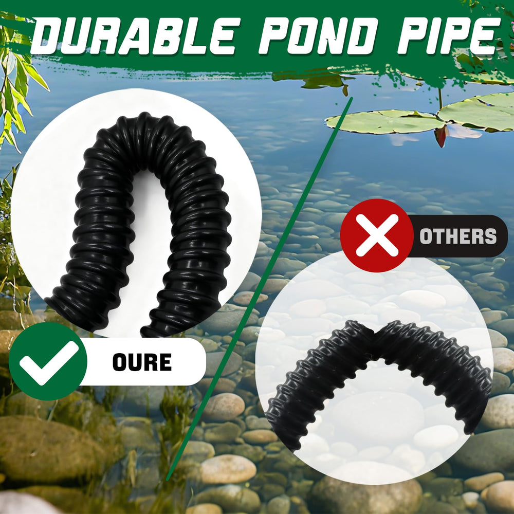 Flexible PVC Pond Hose coiled for easy storage