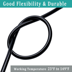 Flexible PVC tubing coiled for easy storage