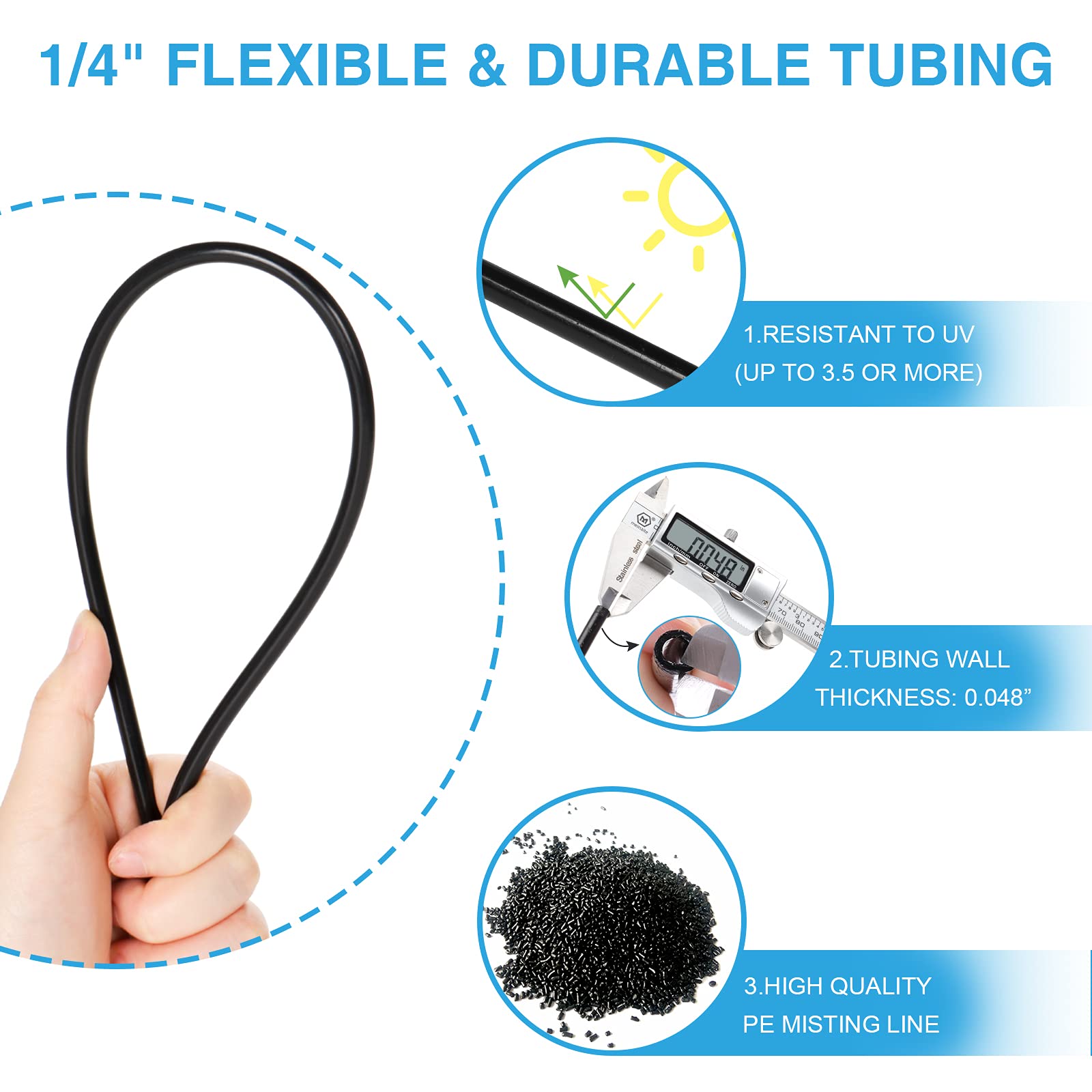 Flexible tubing of Bonviee misting system