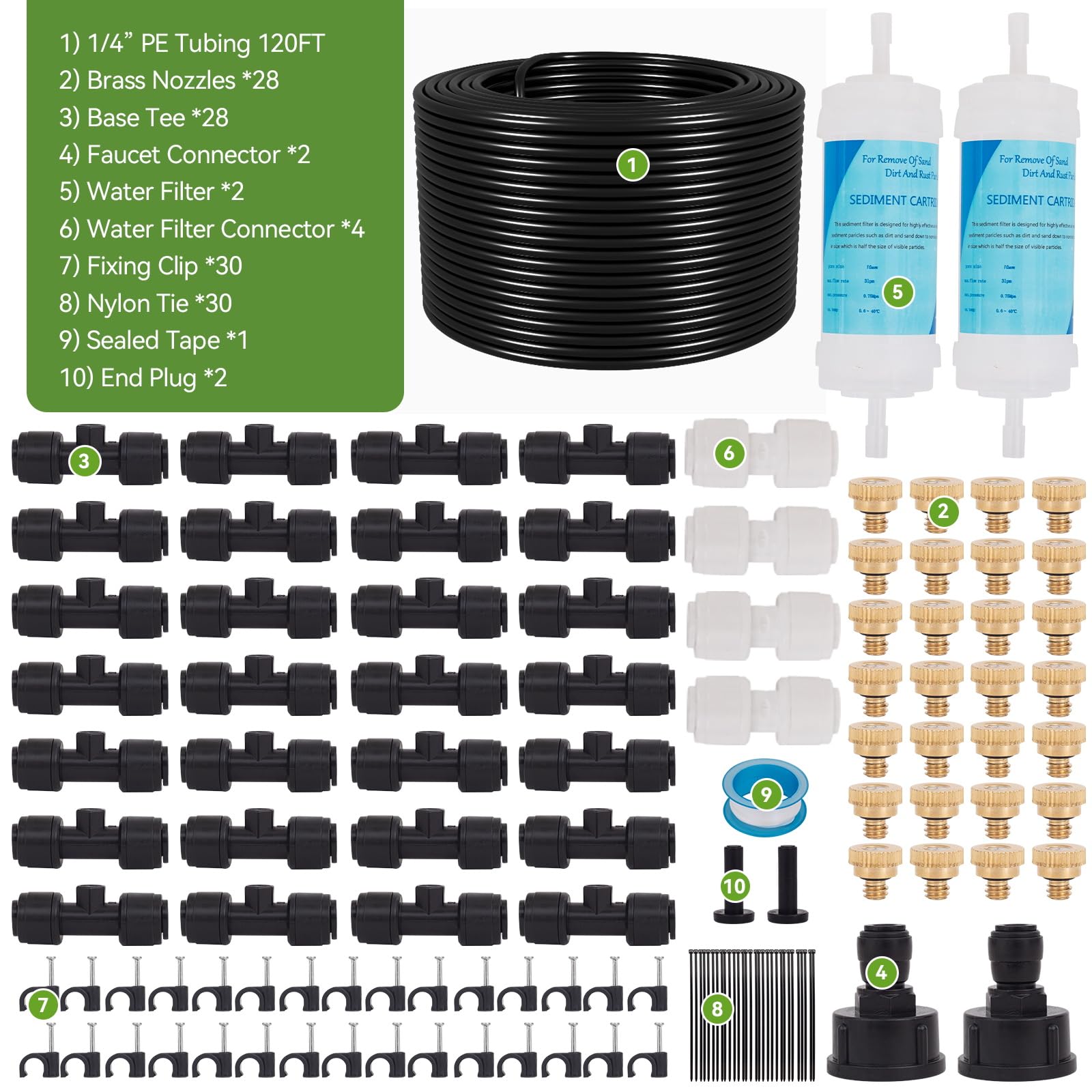 Flexible tubing of Delinlin misting system