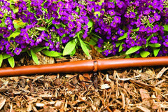 Flexible tubing of One Stop Outdoor Dripline with barbed fittings