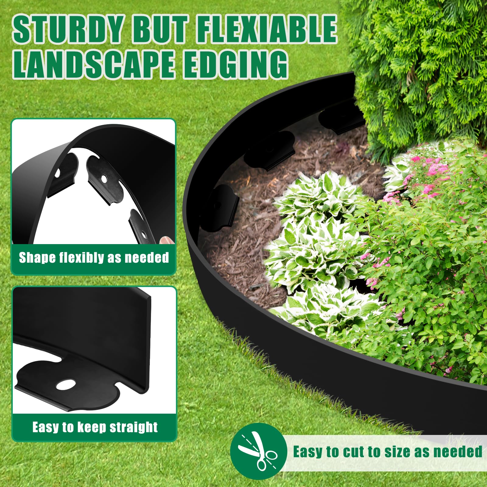 Flexible YUYIUS Landscape Edging showing curves