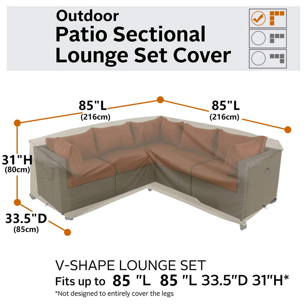 Flexiyard Heavy Duty Sofa Cover on a V-shaped sectional
