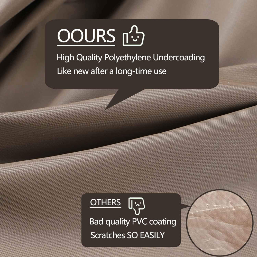 Flexiyard sofa cover showing waterproof fabric