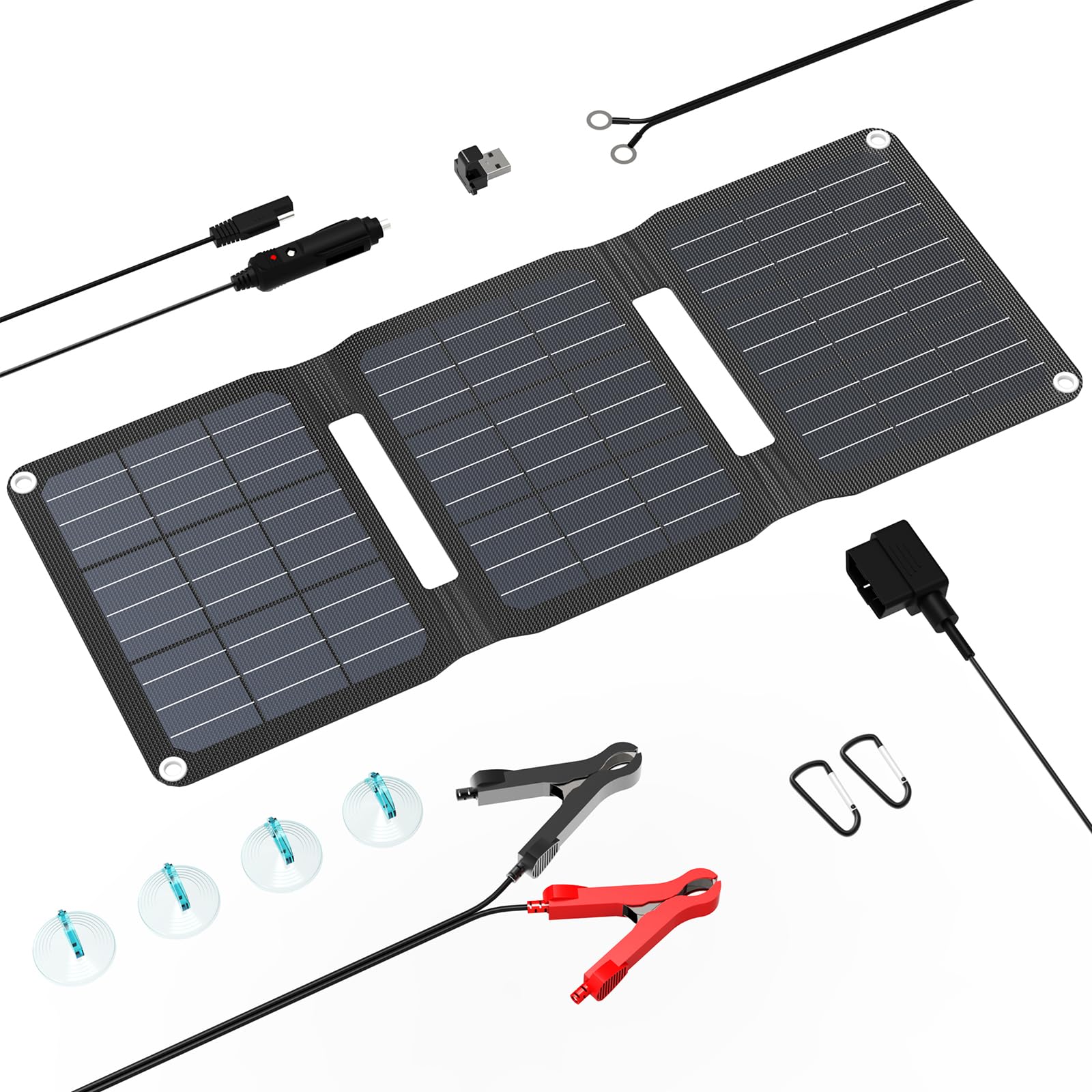 FlexSolar 15W Foldable Solar Charger front view