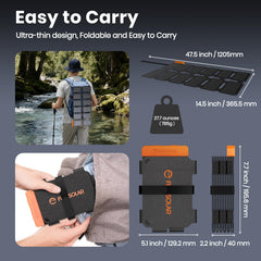 FlexSolar 36W Solar Charger side view showing carabiners