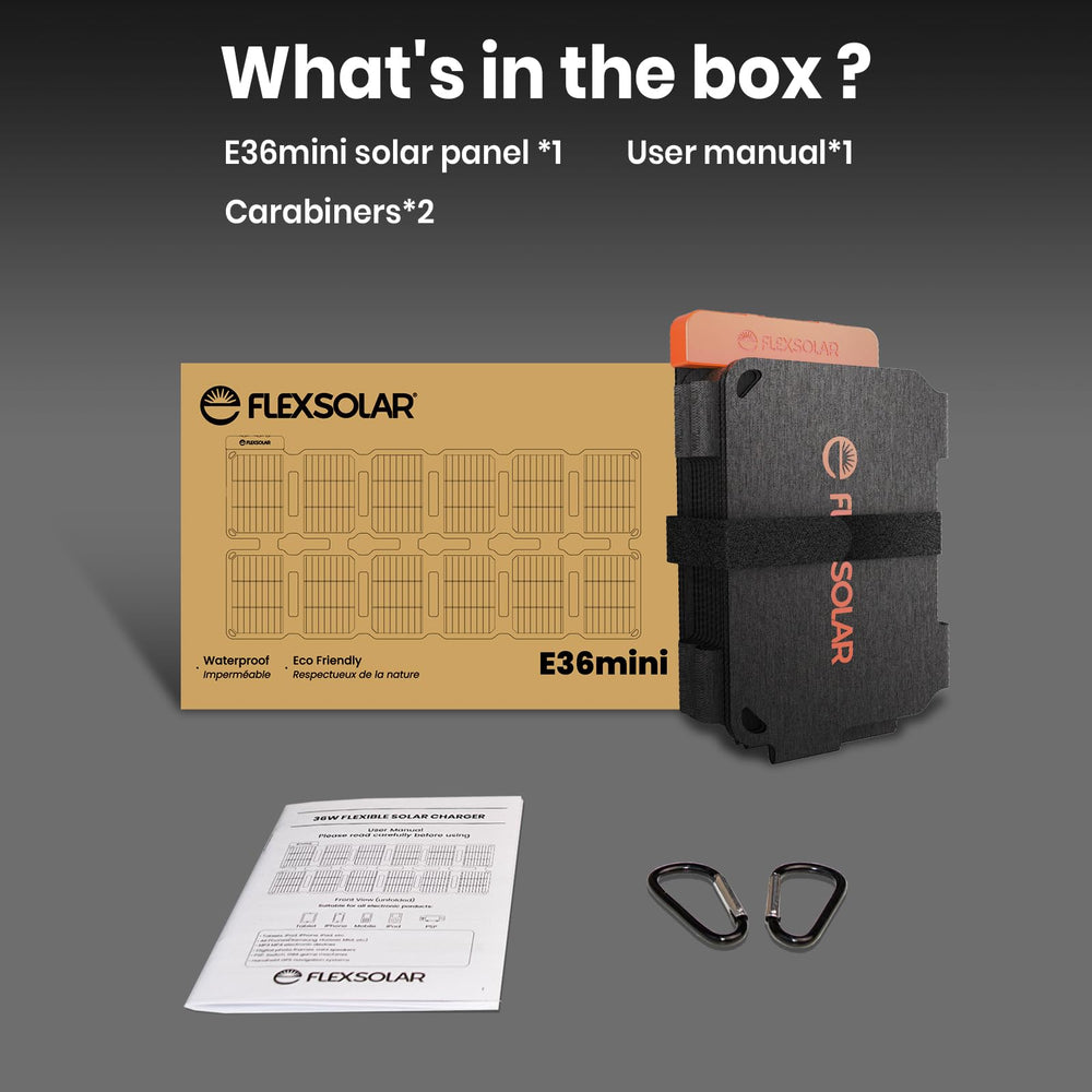 FlexSolar 36W Solar Charger with elastic strap