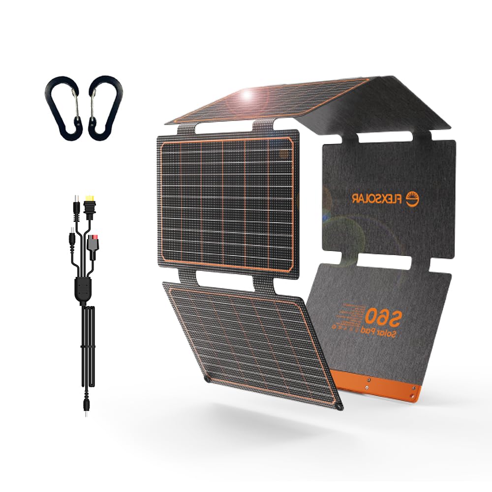 FlexSolar 60W Foldable Solar Panel front view