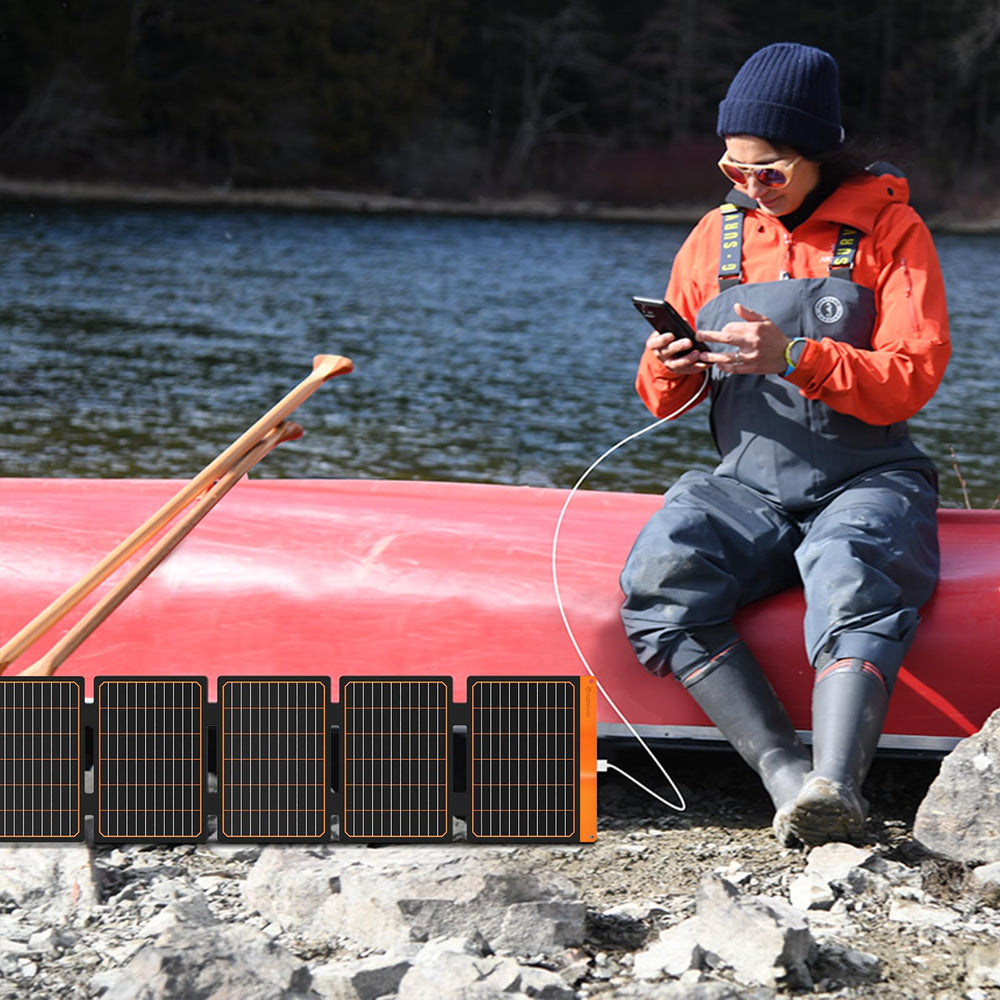 FlexSolar solar panel with LED indicator light