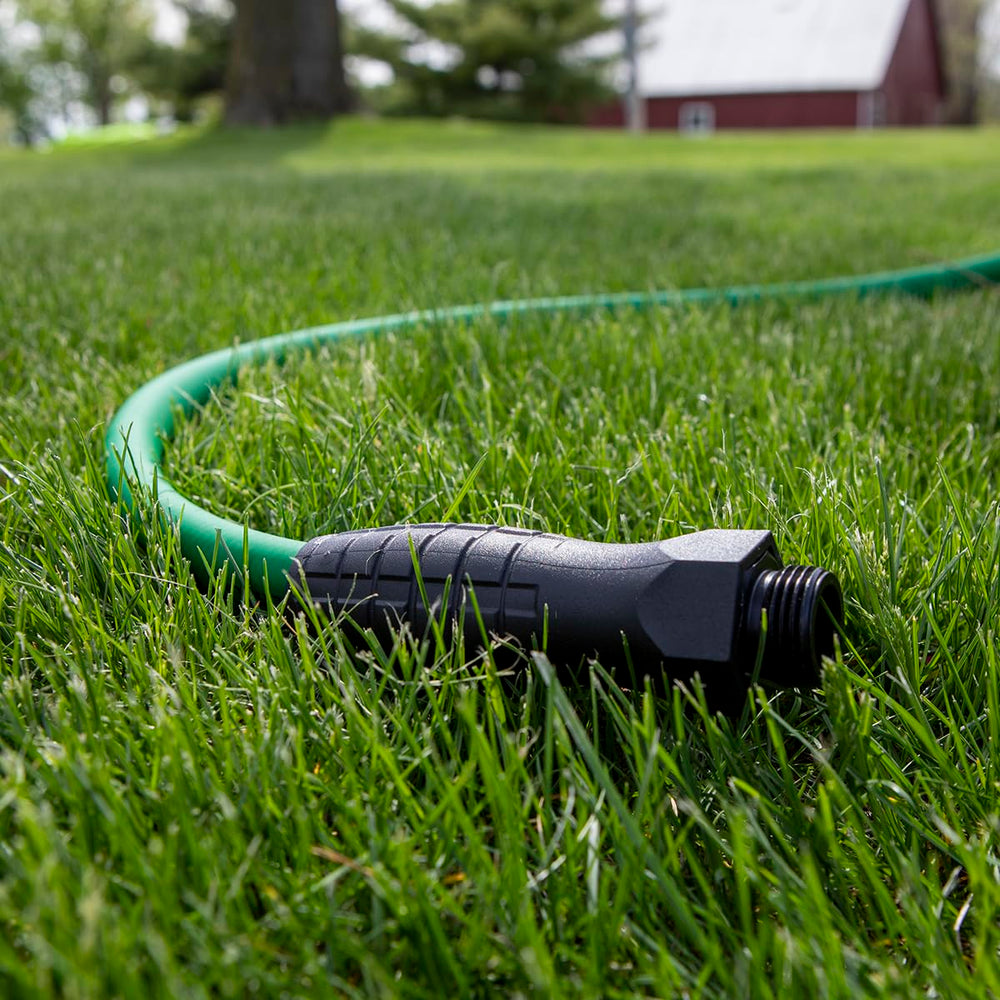 Flexzilla 50 ft. garden hose in use on a lawn