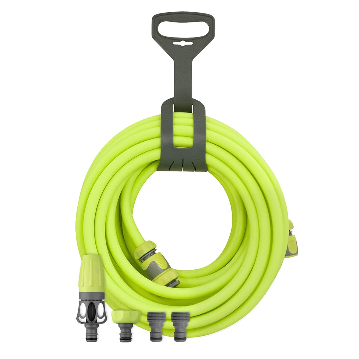 Flexzilla Garden Hose Kit 50ft ZillaGreen color with nozzle and adapters