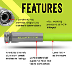 Flexzilla Garden Hose rolled up in a compact storage