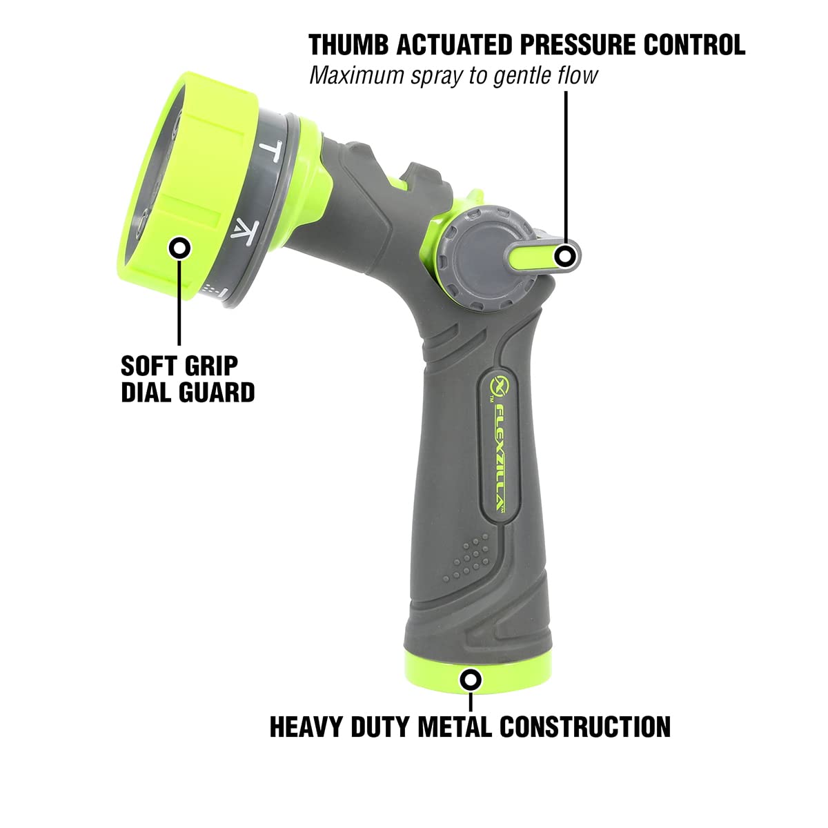 Flexzilla nozzle displaying soft grip dial guard