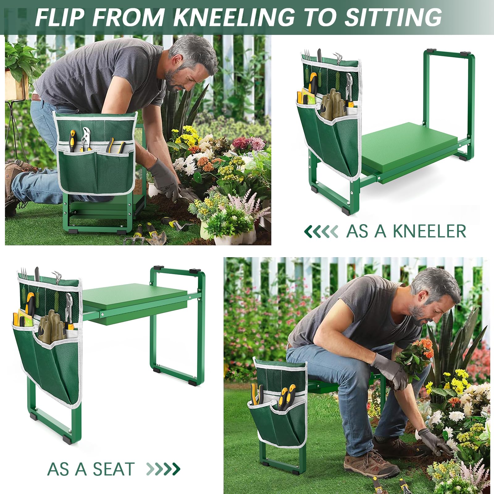 FLINTER Garden Kneeler in use for gardening