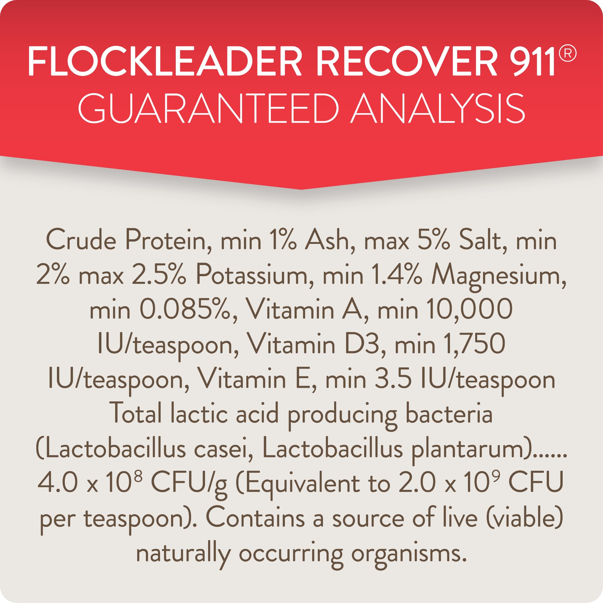 FLOCKLEADER Recover 911 in use with backyard poultry