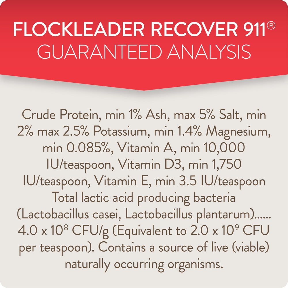FLOCKLEADER Recover 911 in use with backyard poultry