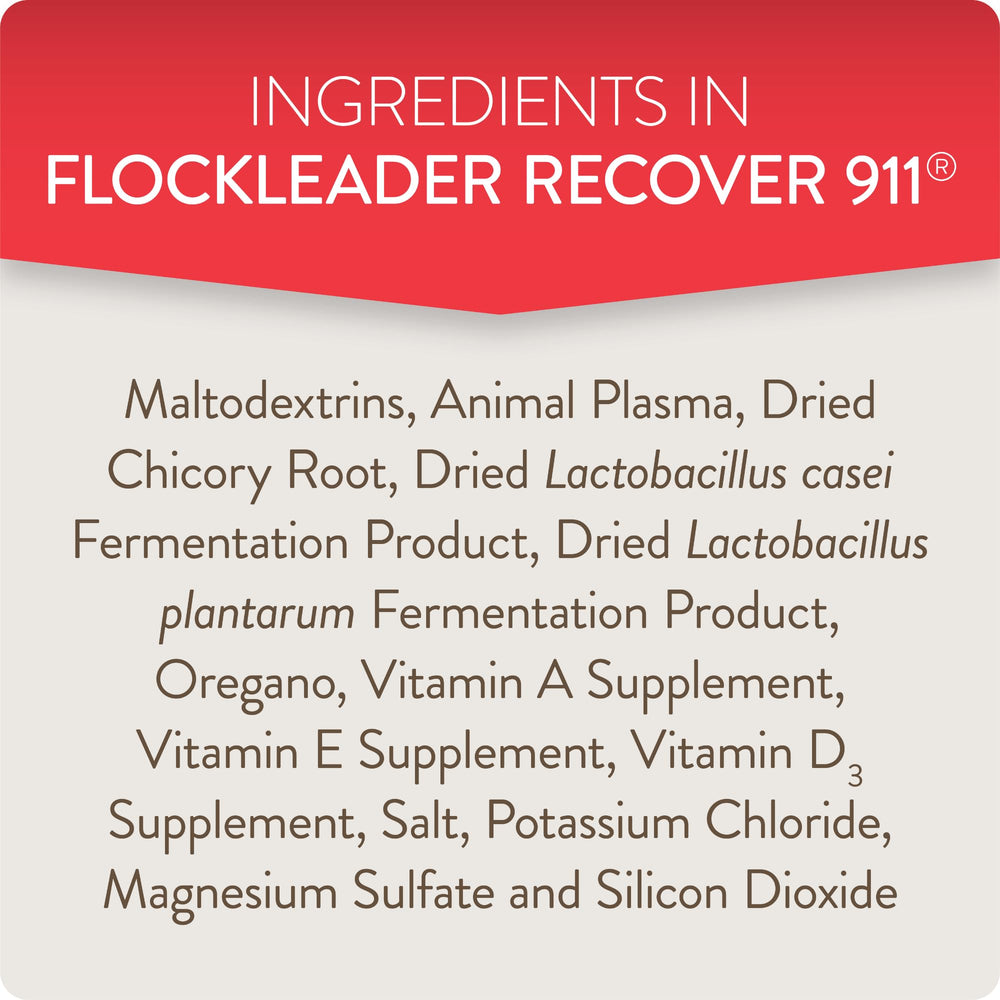 FLOCKLEADER Recover 911 nutrition information