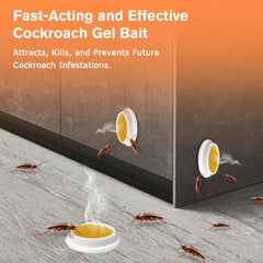 FLODTEEK cockroach gel bait application with double-sided tape
