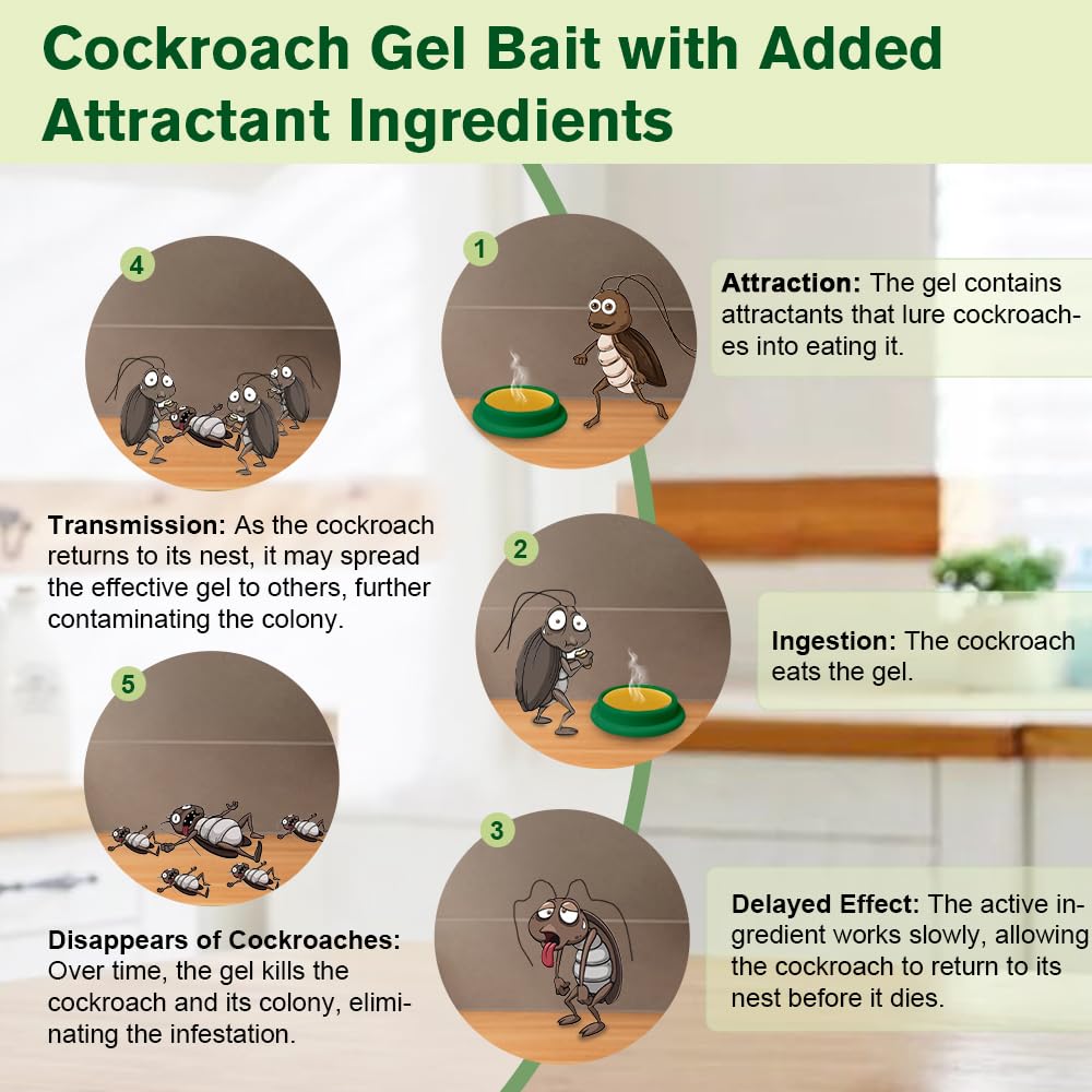 FLODTEEK Cockroach Gel Bait applied under the sink