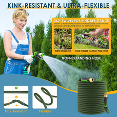 FLOERXIS garden hose with 360° swivel connector