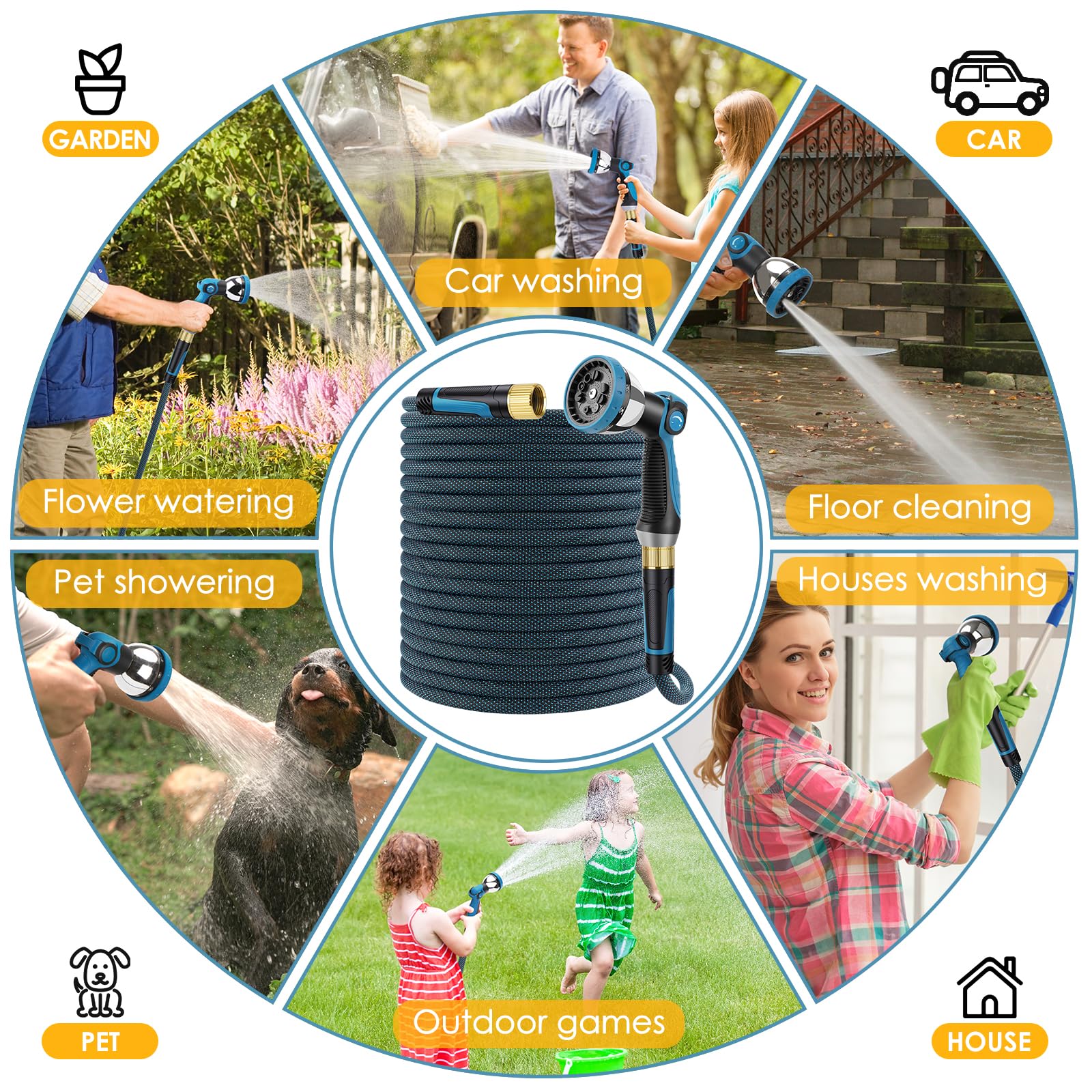 FLOERXIS hose in use watering plants