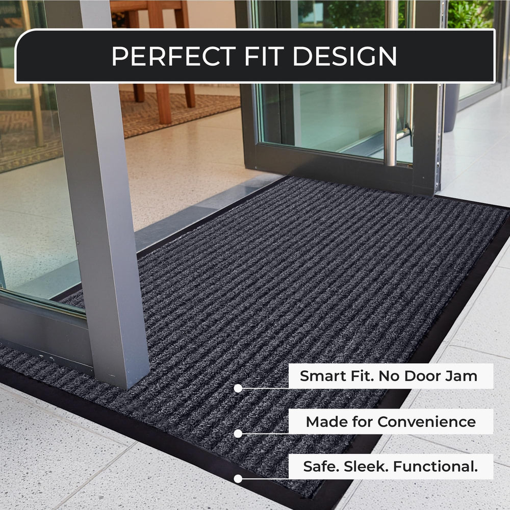 FloorGuard Large Door Mat 3' x 5' grey packaging