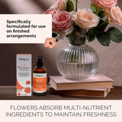 Floralife Finishing Touch Hydrating Spray being applied to flowers