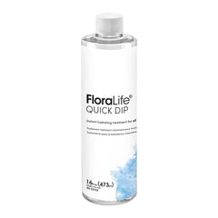 Floralife Quick Dip 16oz clear plastic bottle front view