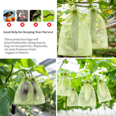 FloraSea reusable mesh fruit protection bags stacked