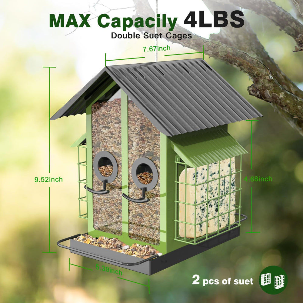 FlowaFoli Bird Feeder positioned in a garden setting