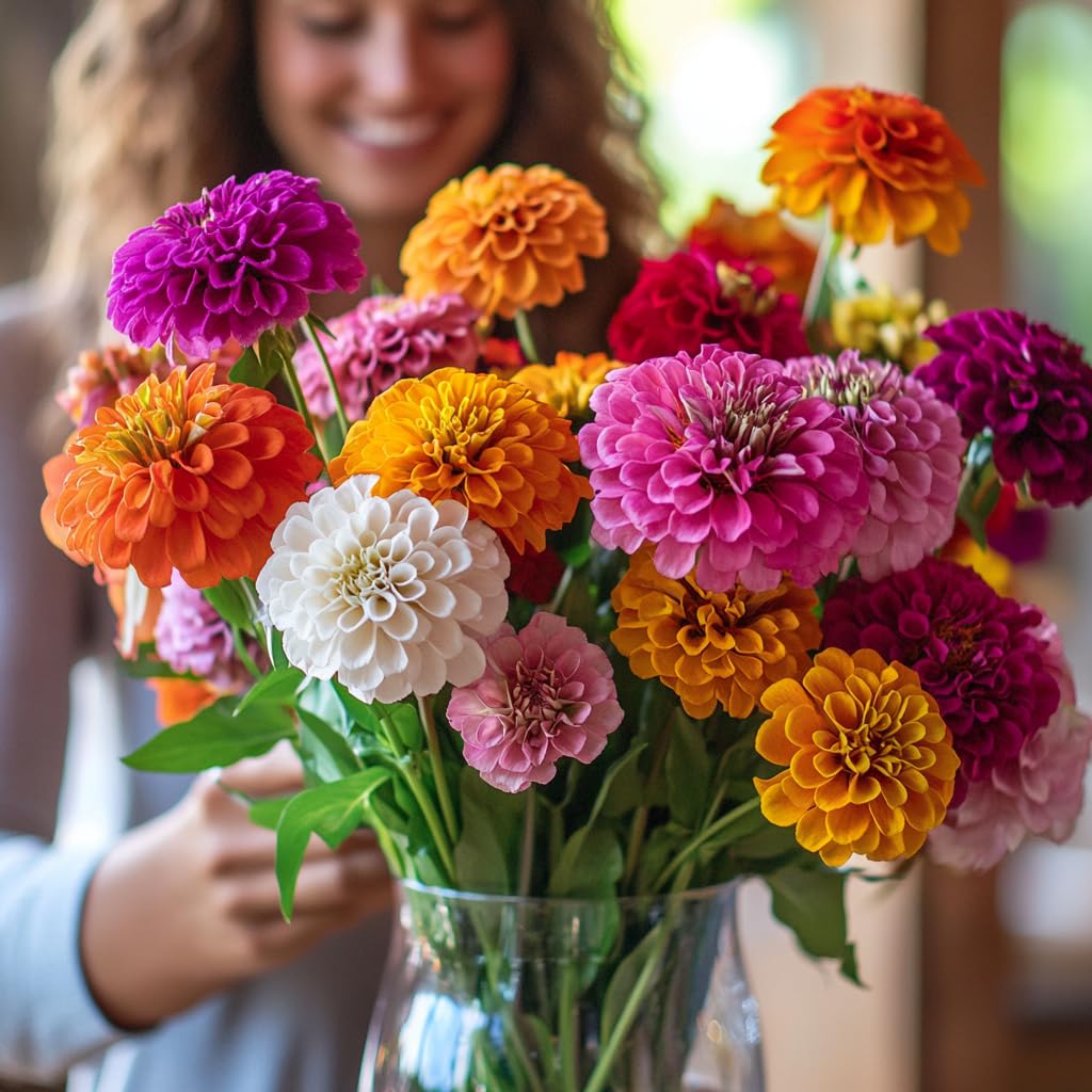 Flower garden featuring a variety of zinnias from NatureZ Edge