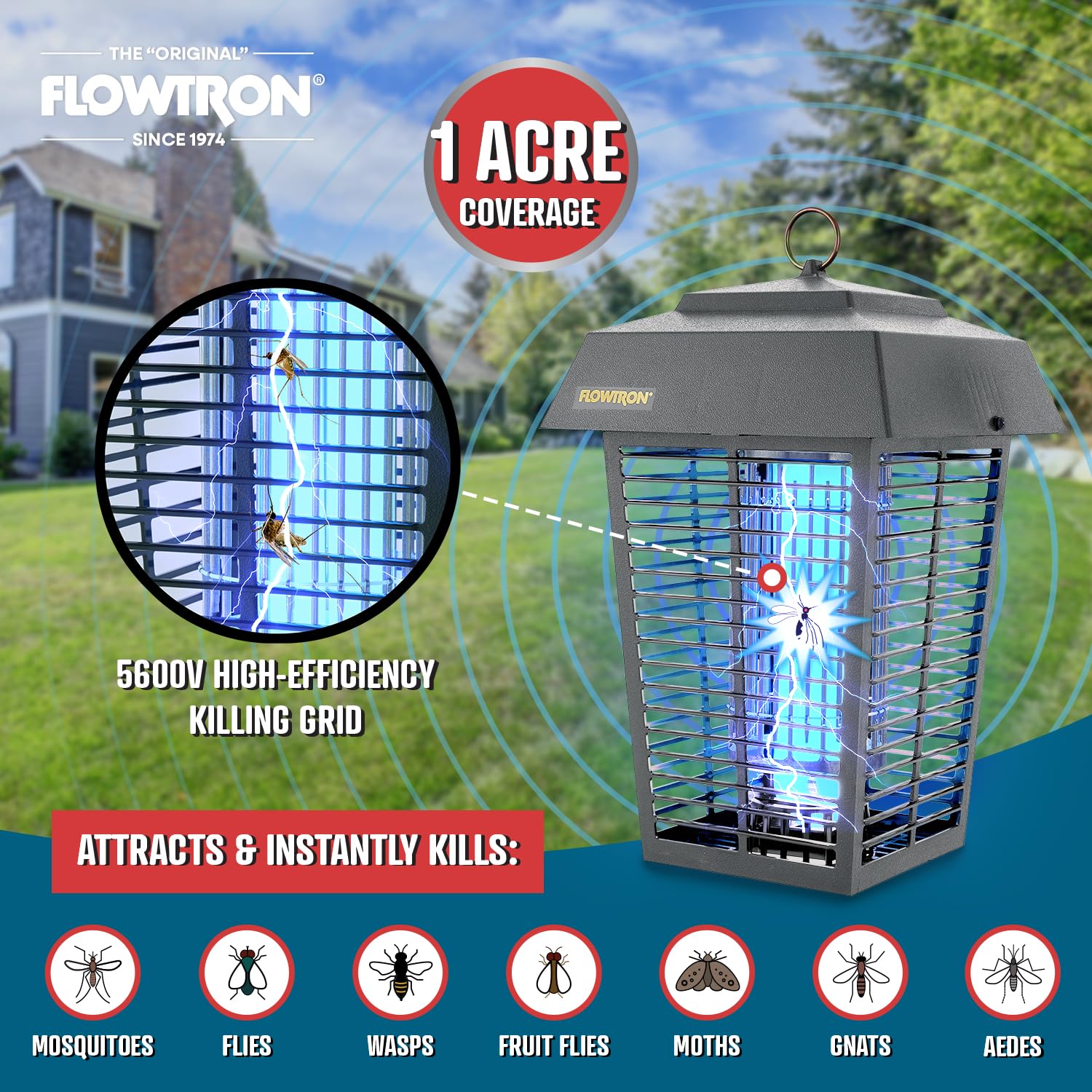 Flowtron Bug Zapper packaging and included accessories