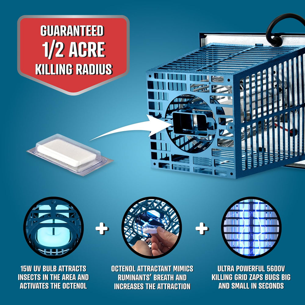 Flowtron Bug Zapper with octenol cartridge installed