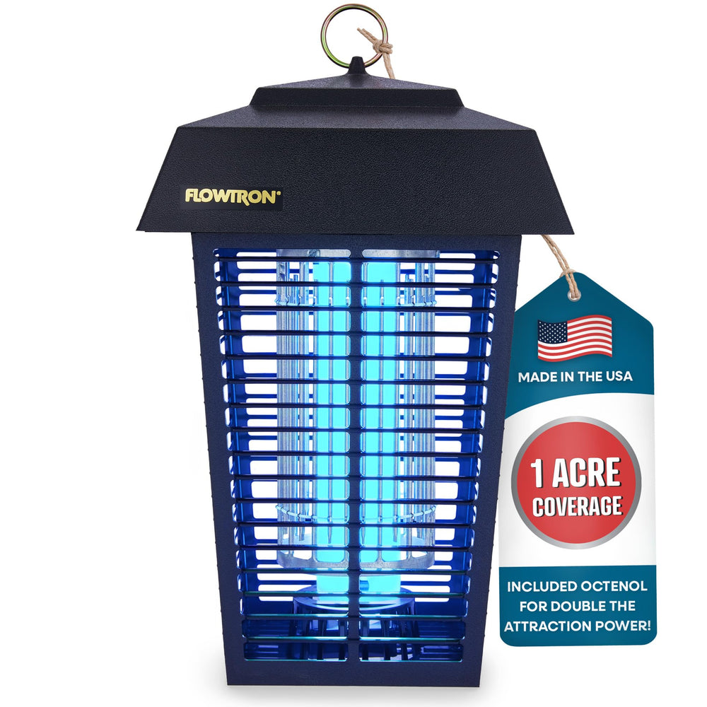 Flowtron Electric Bug Zapper front view with black housing
