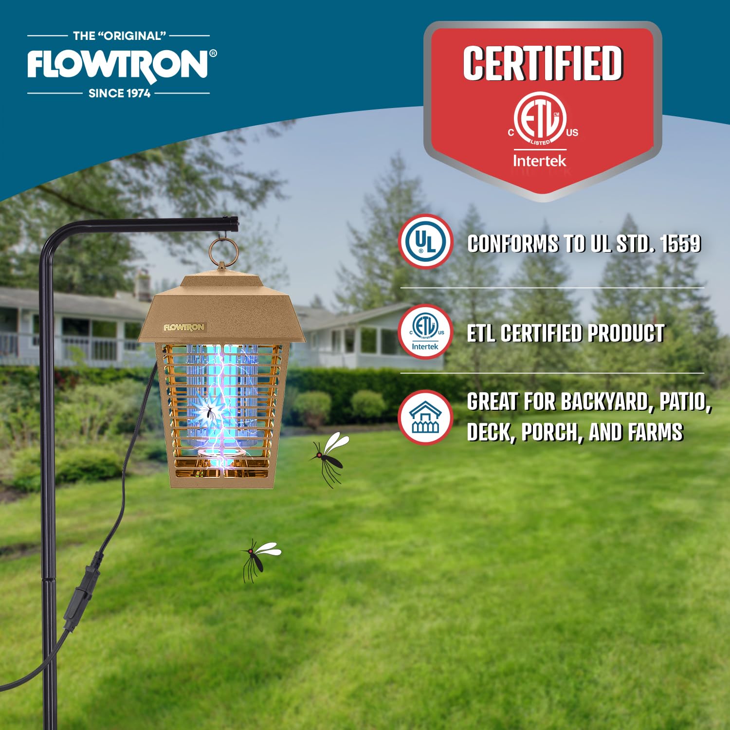 Flowtron Electric Bug Zapper octenol cartridge included