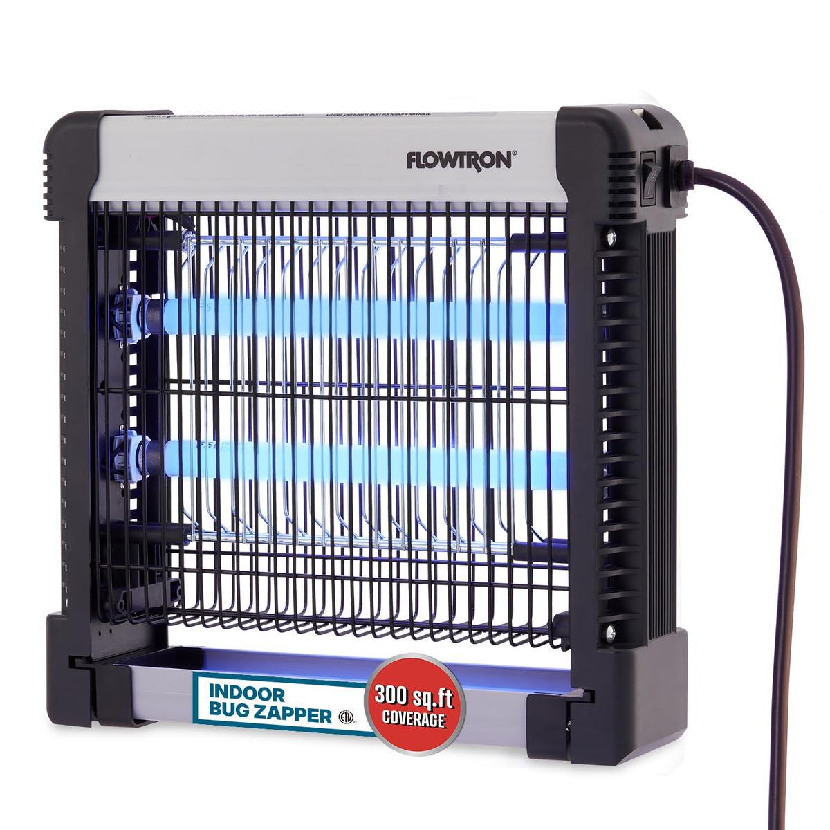 Flowtron Indoor Bug Zapper front view with 3000V grid