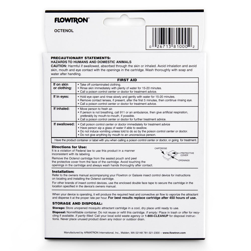 Flowtron Octenol Mosquito Attractant Cartridge with UV bulb