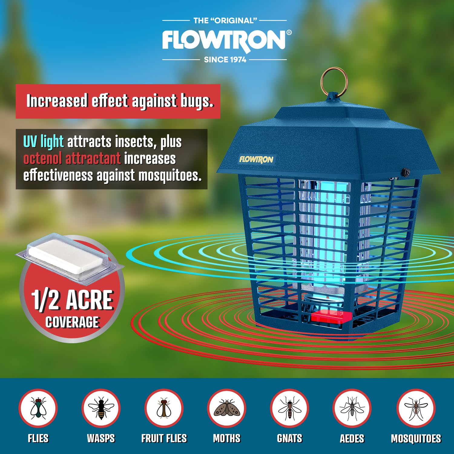 Flowtron Zapper in outdoor setting on patio
