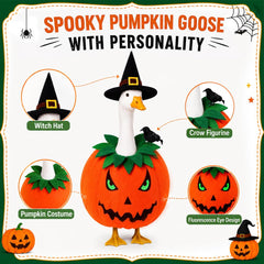 Fluorescent eye stickers designed for the pumpkin goose outfit